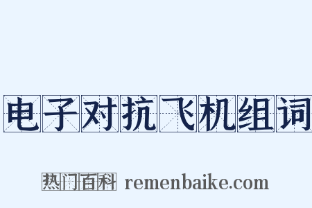 电子对抗飞机组词是什么意思的图片